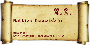 Mattiza Kasszián névjegykártya